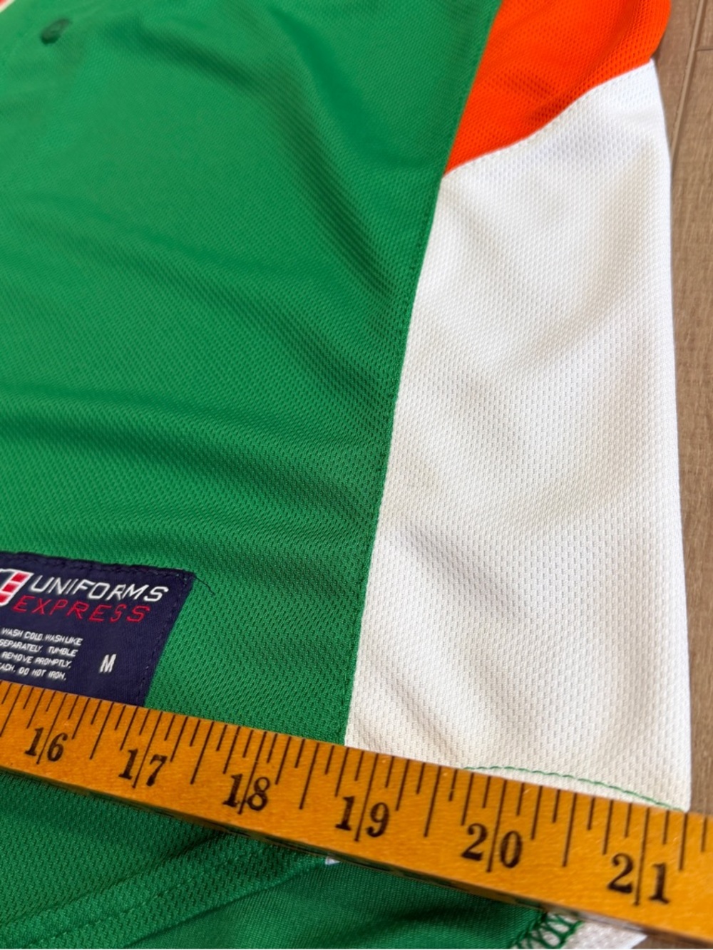 Uniforms Express Baseball Jersey Uni Miami Hurricanes Size M Green Orange #47 - Picture 5 of 13